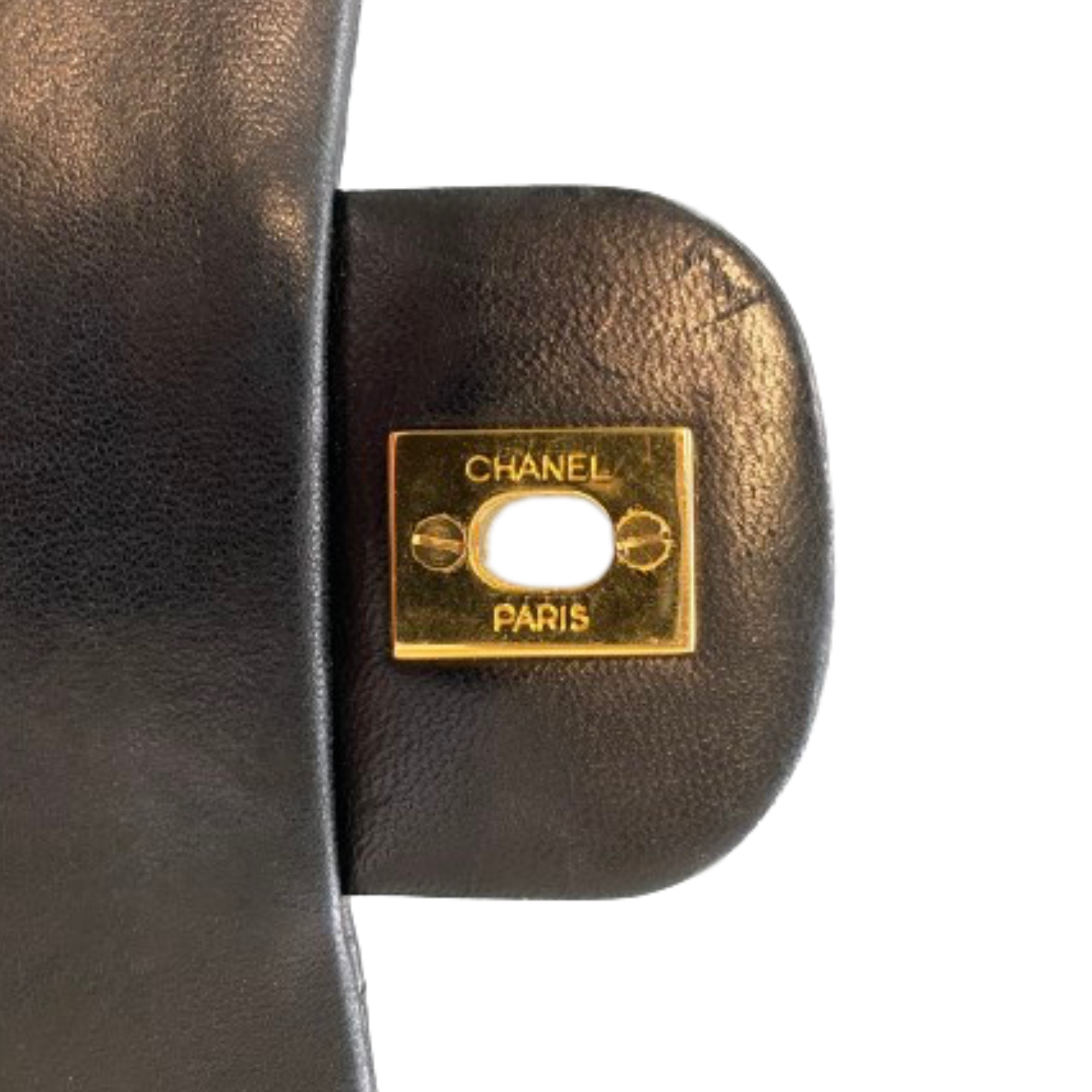 Chanel Black Leather Double flap shoulder bag