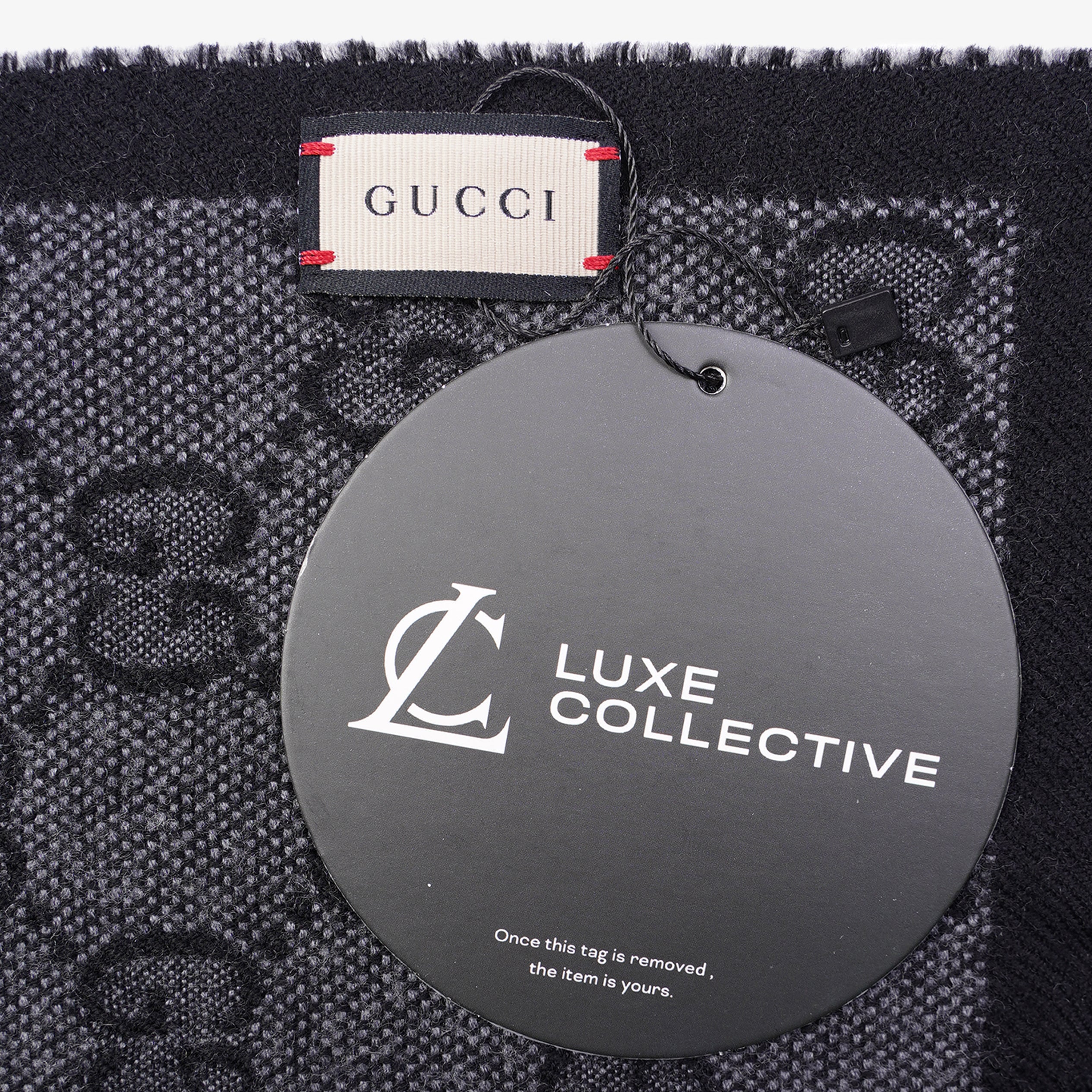 Gucci Womens GG Scarf Grey