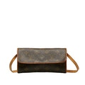 Louis Vuitton Monogram  Twin PM Shoulder Bag M51854 Brown PVC Leather  Louis Vuitton
