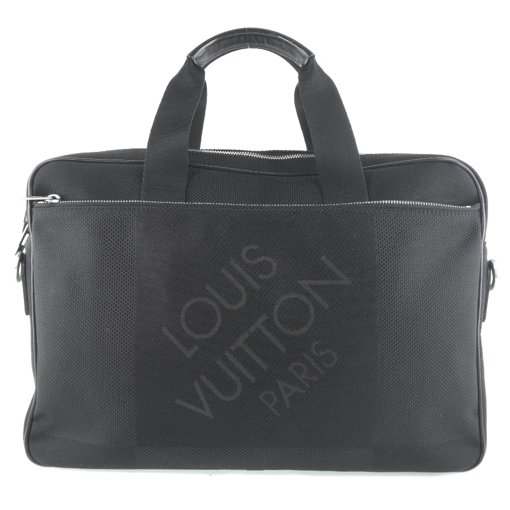 Louis Vuitton Black Canvas Associe briefcase bag