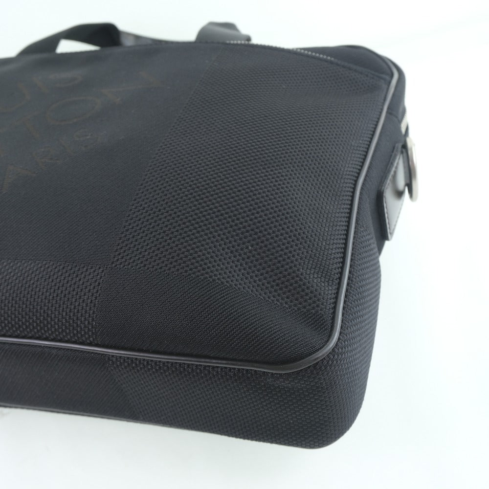 Louis Vuitton Black Canvas Associe briefcase bag