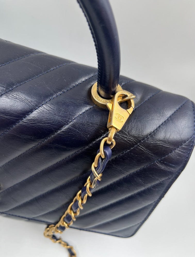 Chanel Chevron Quilted Coco Bag