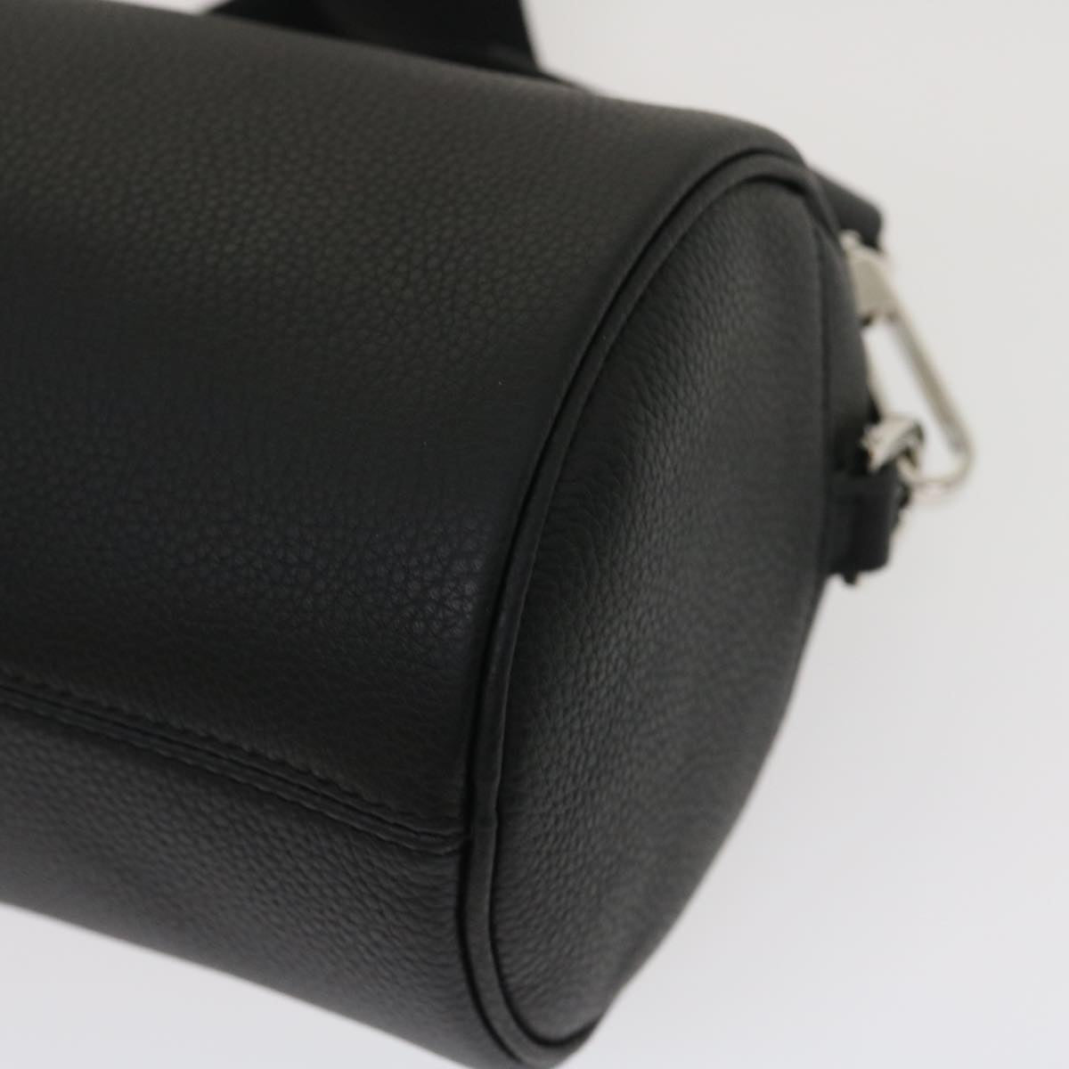 CHRISTIAN DIOR Atelier Roller Bag Shoulder Bag Leather Black Auth 29708A