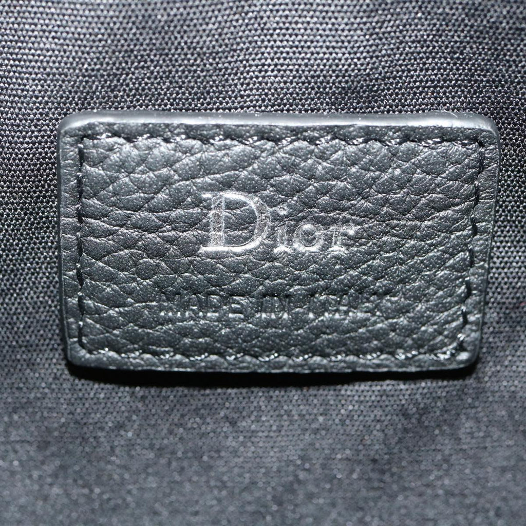 CHRISTIAN DIOR Atelier Roller Bag Shoulder Bag Leather Black Auth 29708A
