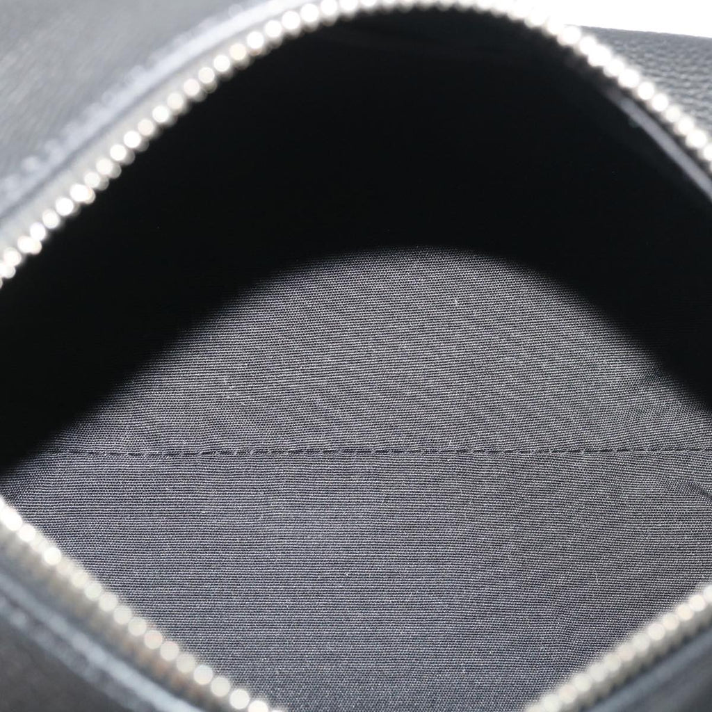 CHRISTIAN DIOR Atelier Roller Bag Shoulder Bag Leather Black Auth 29708A