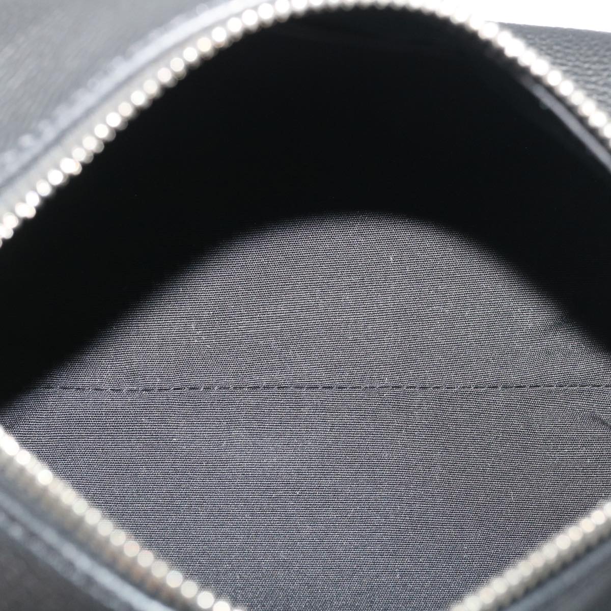 CHRISTIAN DIOR Atelier Roller Bag Shoulder Bag Leather Black Auth 29708A