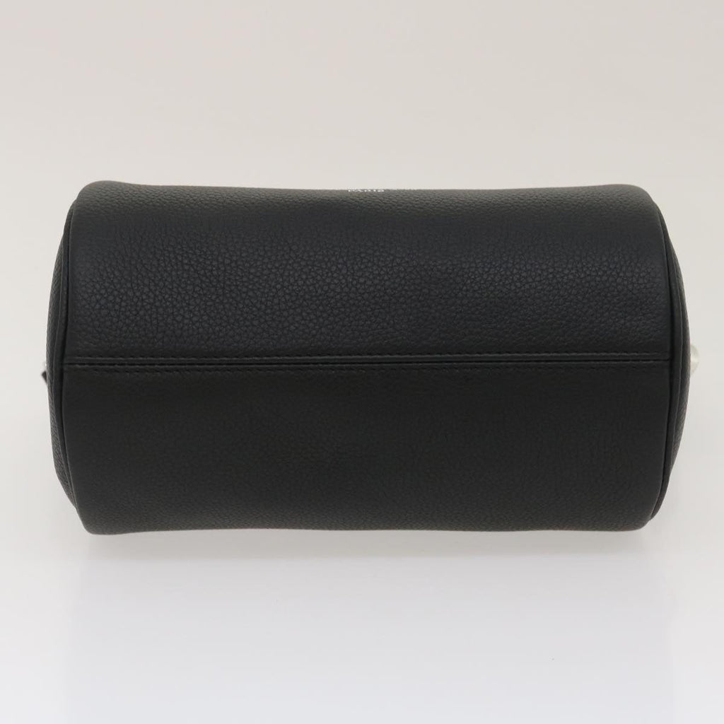 CHRISTIAN DIOR Atelier Roller Bag Shoulder Bag Leather Black Auth 29708A