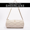 Saint Laurent Womens Tube Bag White Lambskin Leather Mini