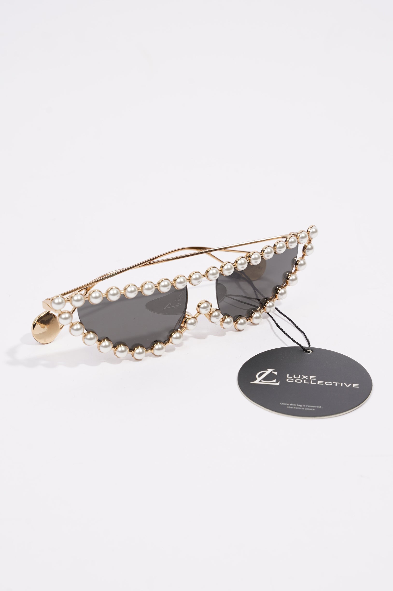 Gucci Womens GG0364S Sunglasses Gold / Silver / Pearls 140