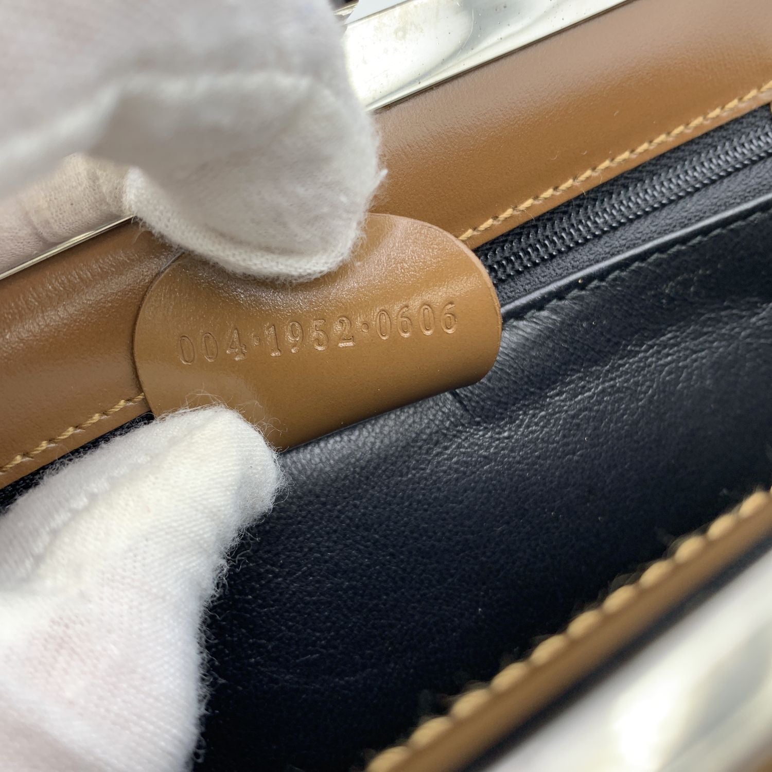 Gucci Vintage Metallic Patent Leather Evening Clutch Shoulder Bag