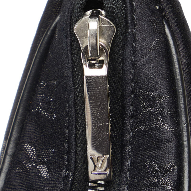 Louis Vuitton Monogram Saten Little Brown Handbag Mini Handbag M92142 Noir Black Saten Leather  Louis Vuitton