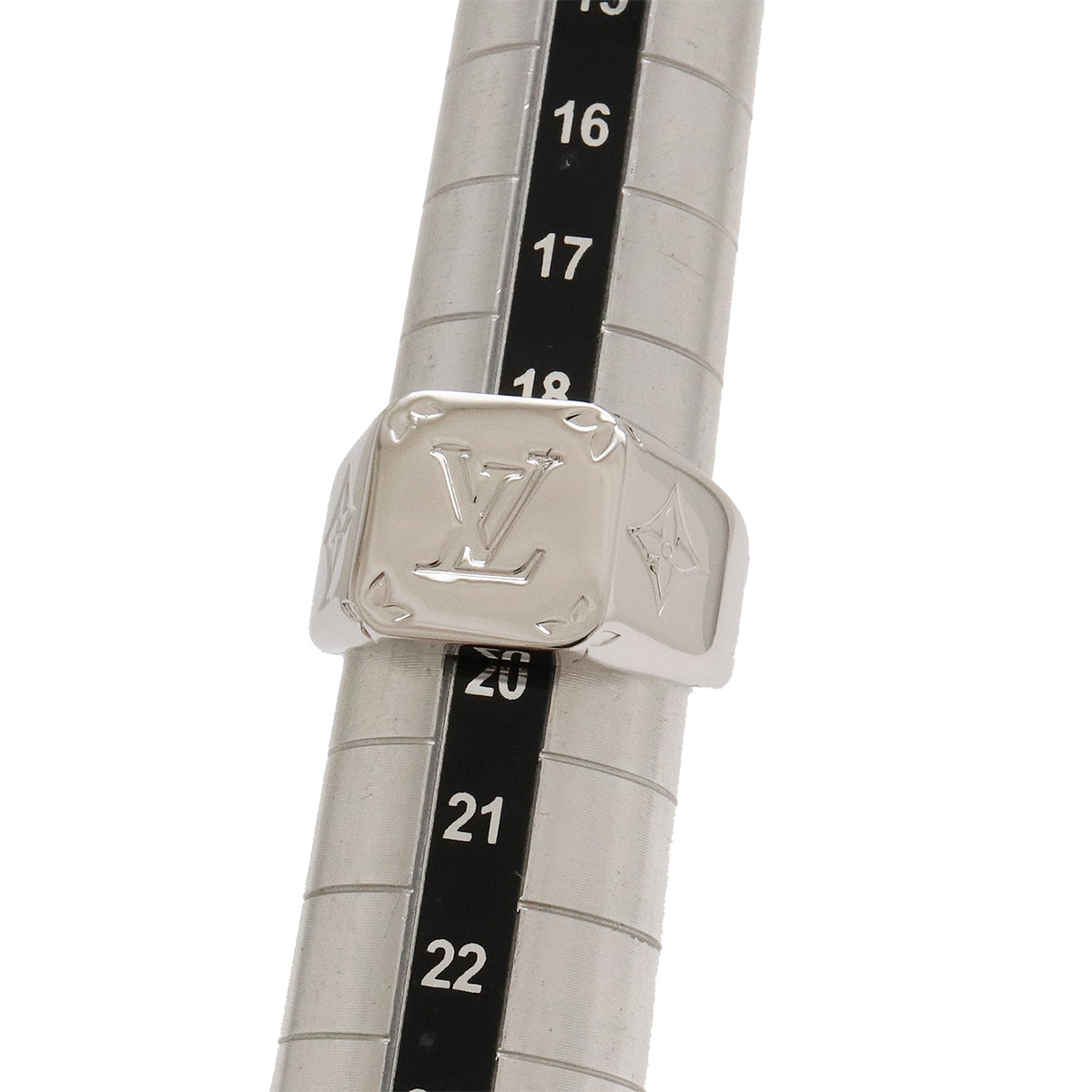 Louis Vuitton Monogram Ring M Size #19 No. 19 Silver Colour M62487