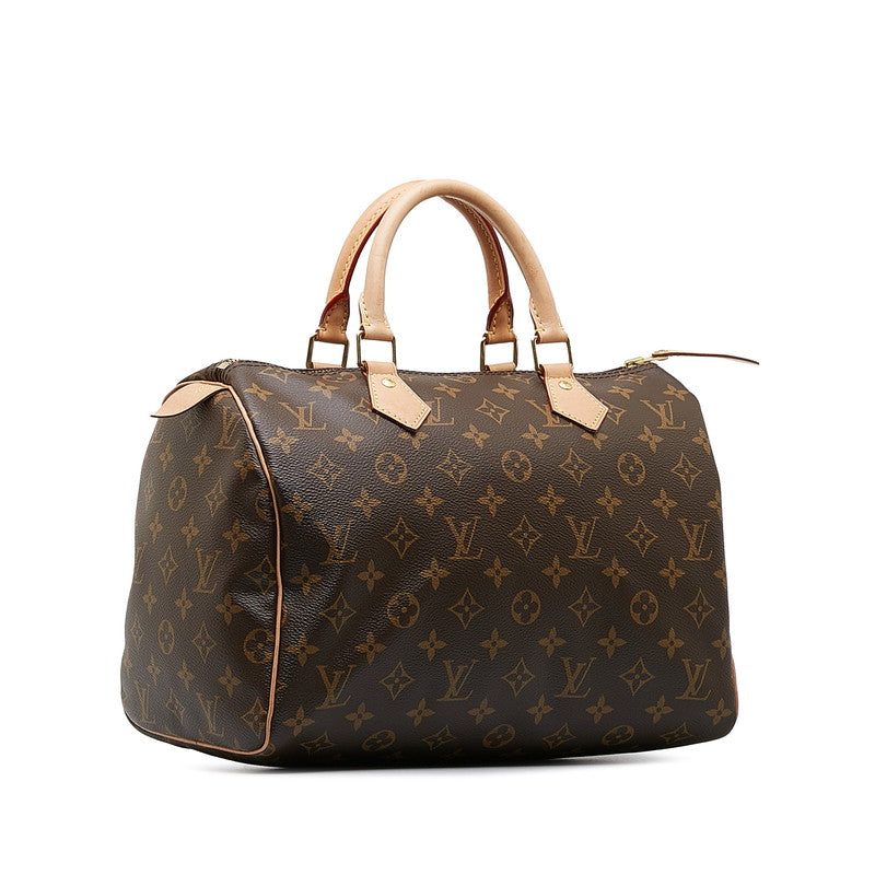 Louis Vuitton Monogram Speed 30 Handbag Mini Boston Bag M41108 Brown PVC Leather Lady Louis Vuitton
