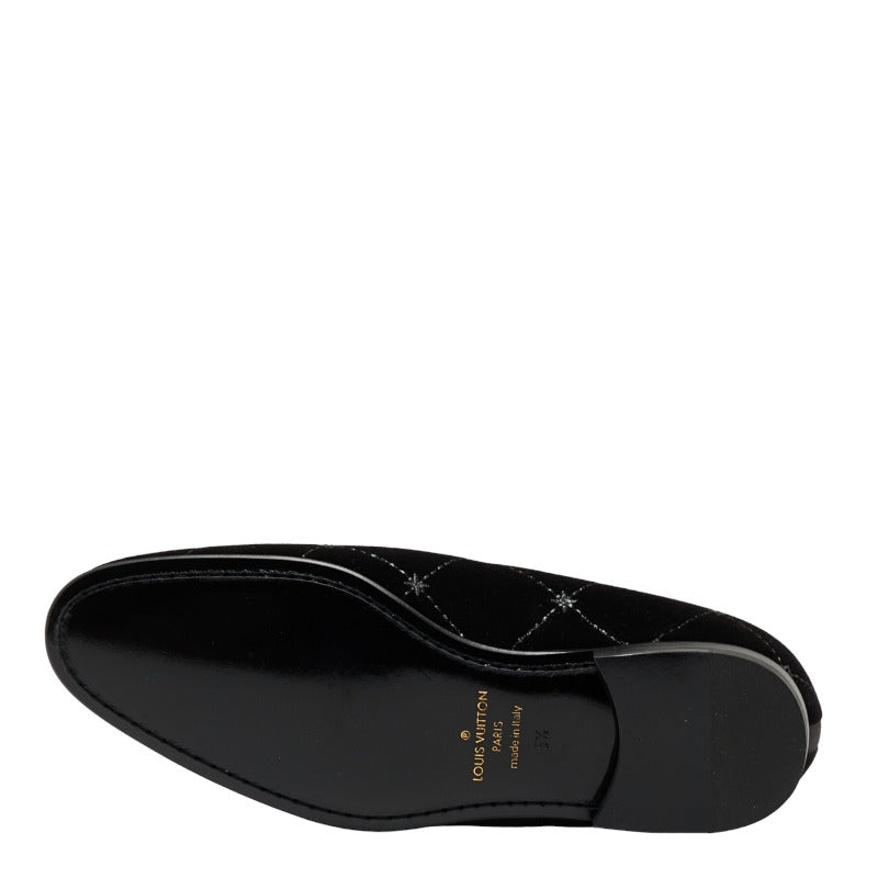 Louis Vuitton Mens Loafers in Velvet Black BM 0149