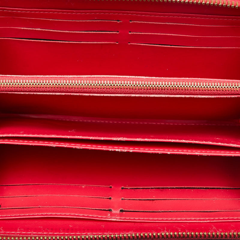 Louis Vuitton Monograms Verney Zippie Wallet Long Wallet M93058 Hot Pink Patent Leather  Louis Vuitton