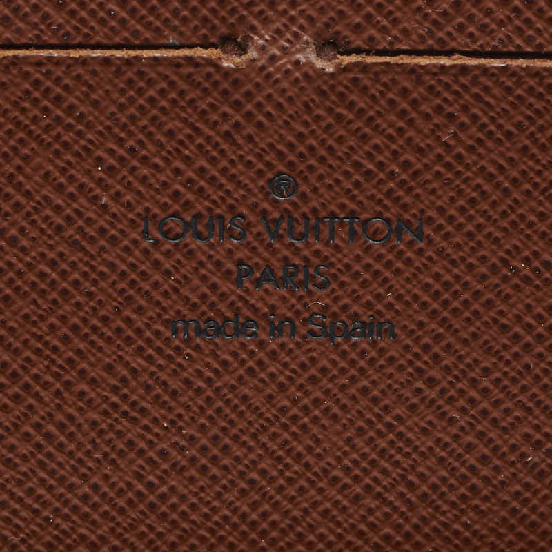 Louis Vuitton Monograms Jeep Wallet Round Fassner Long Wallet M60017 Brown PVC Leather Ladies Louis Vuitton