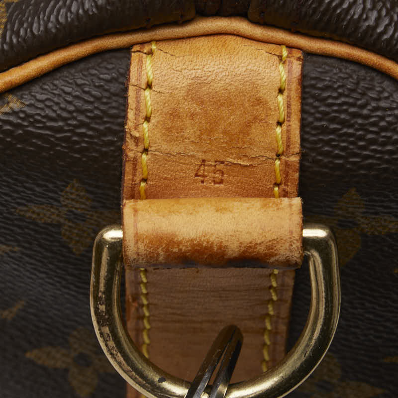Louis Vuitton Monogram Keepall Bandouliere 45 Boston Bag M41418 Brown