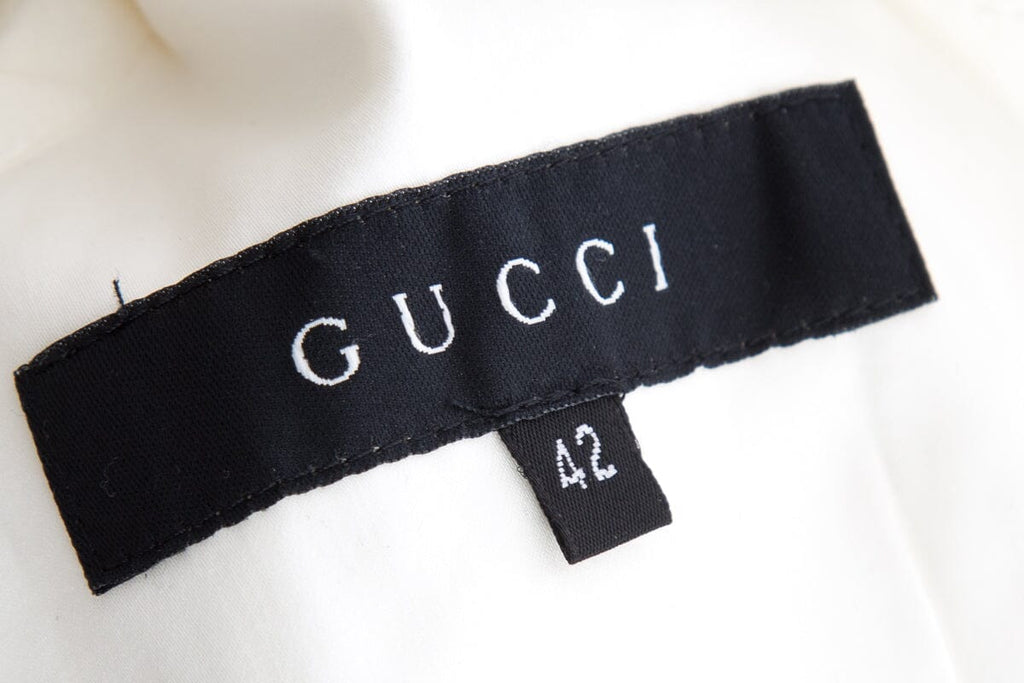 Gucci 2004 White Structured Cropped Top SZ 42