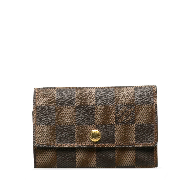 Louis Vuitton Damiere Multicle 6 6 Series Keycase N62630 Brown PVC Leather Lady Louis Vuitton