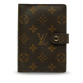 Louis Vuitton Monogram Agenda PM Handbook Cover R20005 Brown PVC Leather Lady Louis Vuitton
