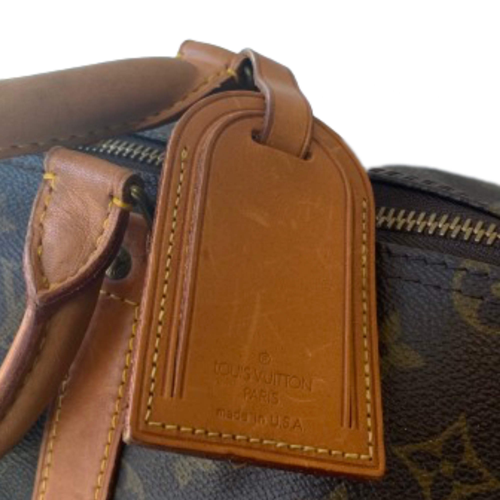 Louis Vuitton Brown Canvas Keepall Bandouliere 45 travel bag