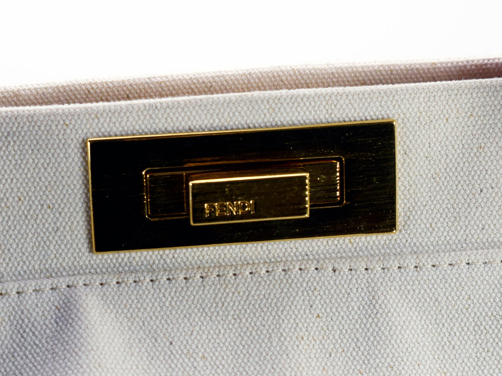 Fendi Peekaboo Large Canvas Handbag