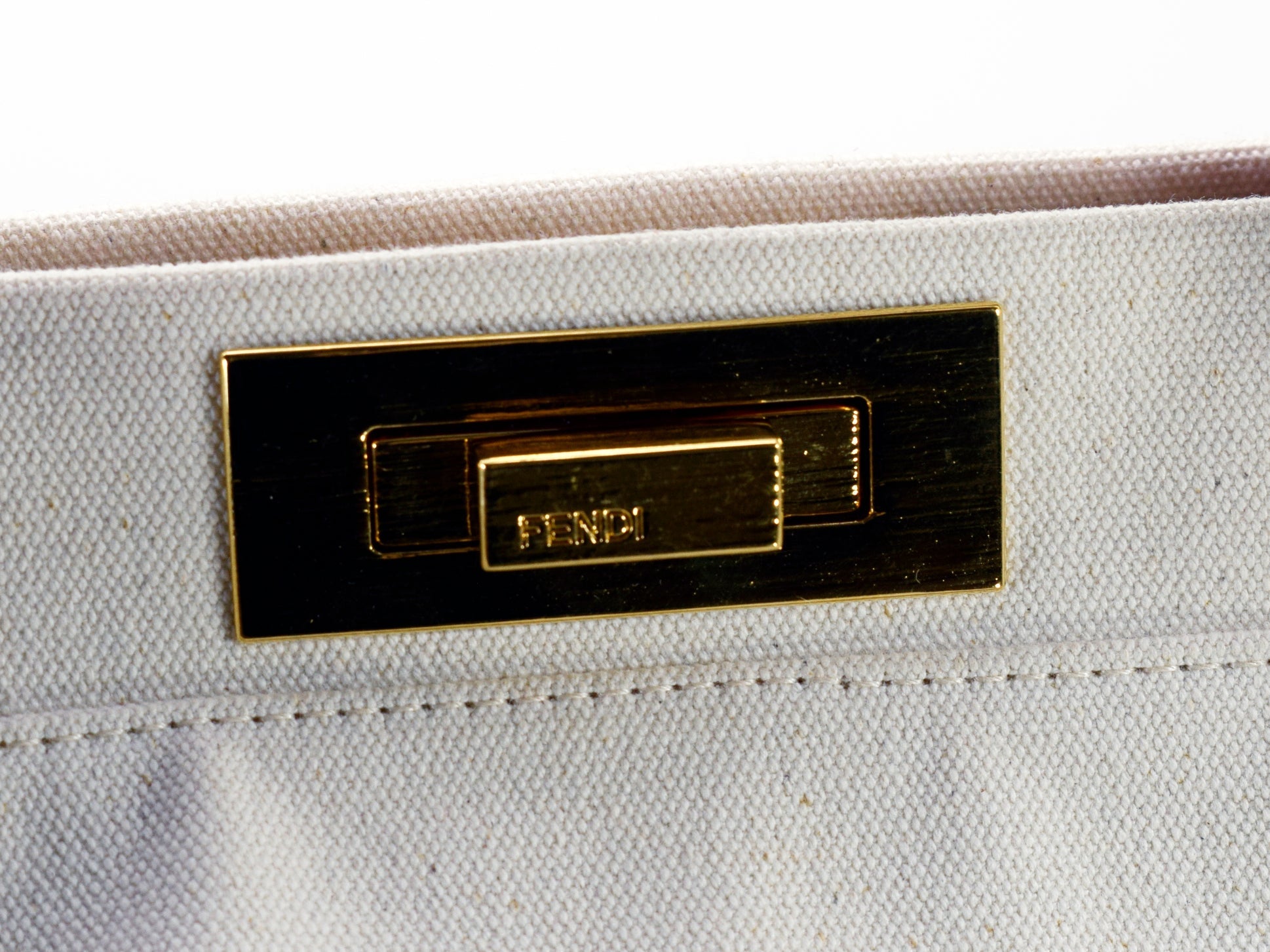 Fendi Peekaboo Large Canvas Handbag