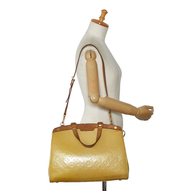 Louis Vuitton Monogram Verney Blair GM Handbag Shell Bag 2WAY M91454 Bronco-Royal Beige Patent Leather Ladies LOUIS VUITTON