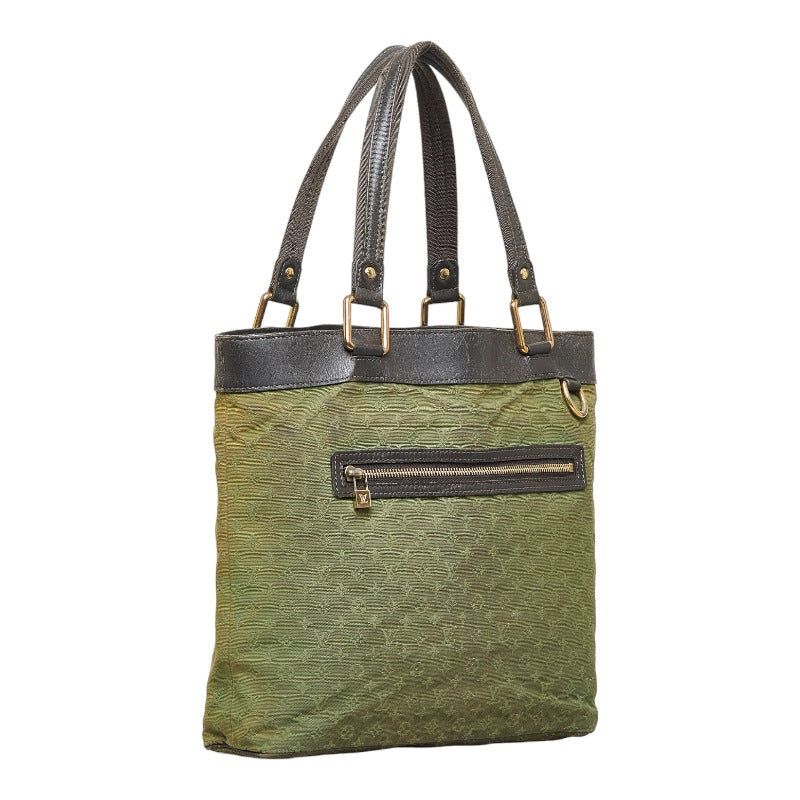 Louis Vuitton Louis Vuitton M92681 Monogram Mini T-Bag Linen/Leather Green Dark Brown  T-Bag
