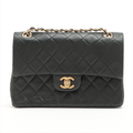 Chanel Black Leather Double flap shoulder bag