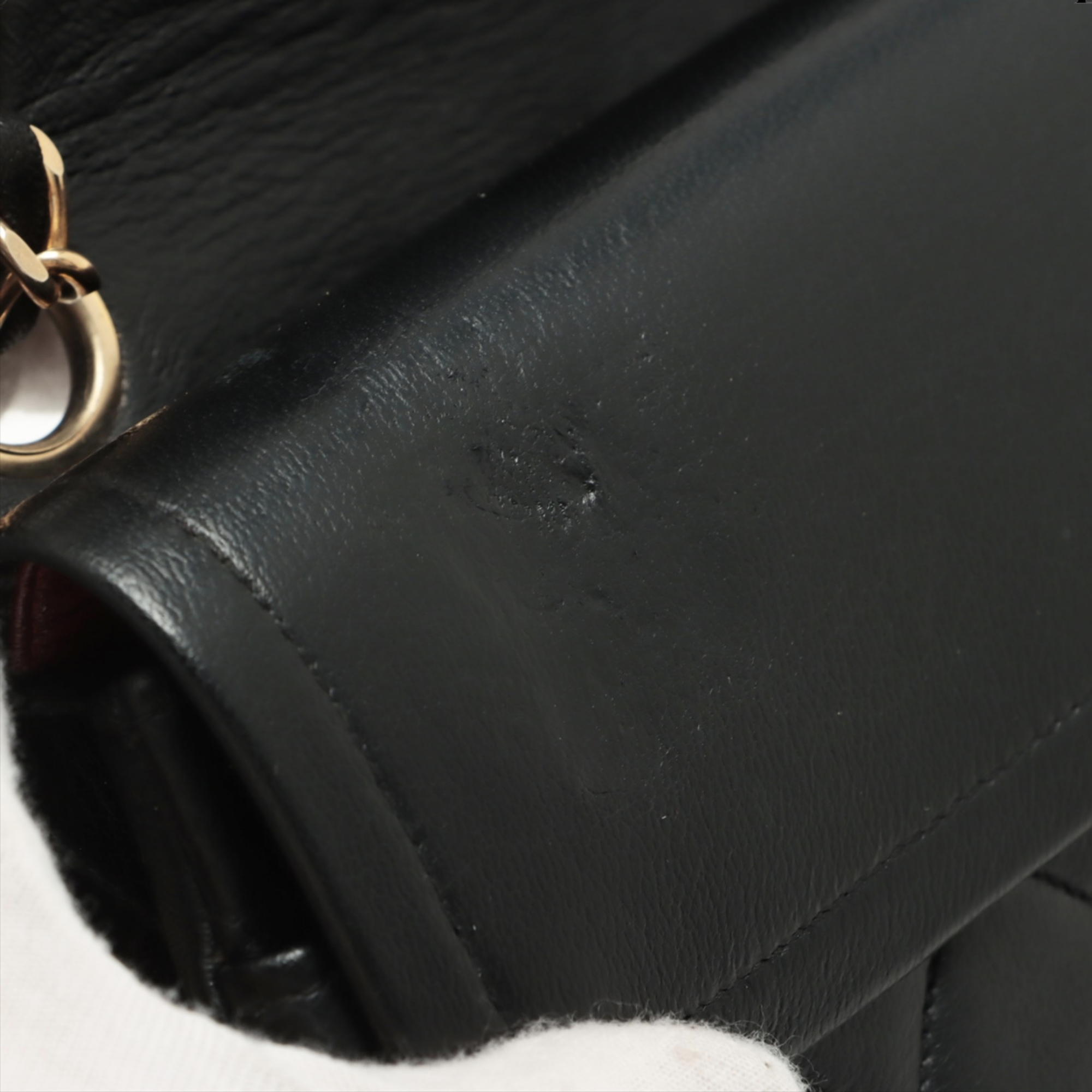 Chanel Black Leather Double flap shoulder bag