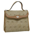 CHRISTIAN DIOR Honeycomb Canvas Hand Bag Beige Auth 31593