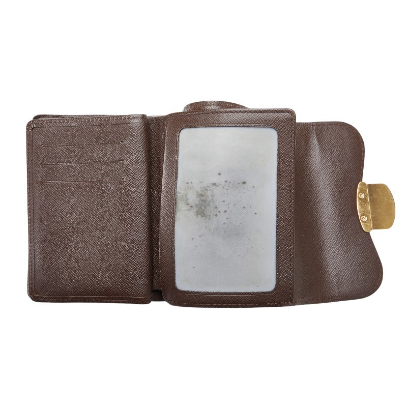 Louis Vuitton Louis Vuitton Damiere N60034 Three Folded Wallet PVC/Leather Brown