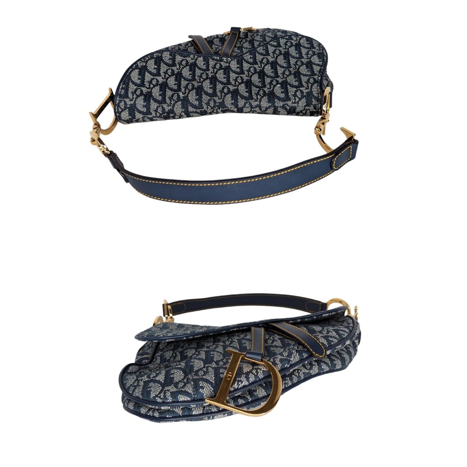 Christian Dior Oblique Jacquard Saddle Bag