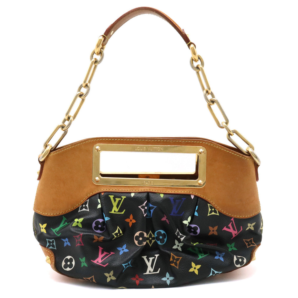 Louis Vuitton Monogram Multicolor Judy PM Handbag 2WAY Black Black Noir M40258
