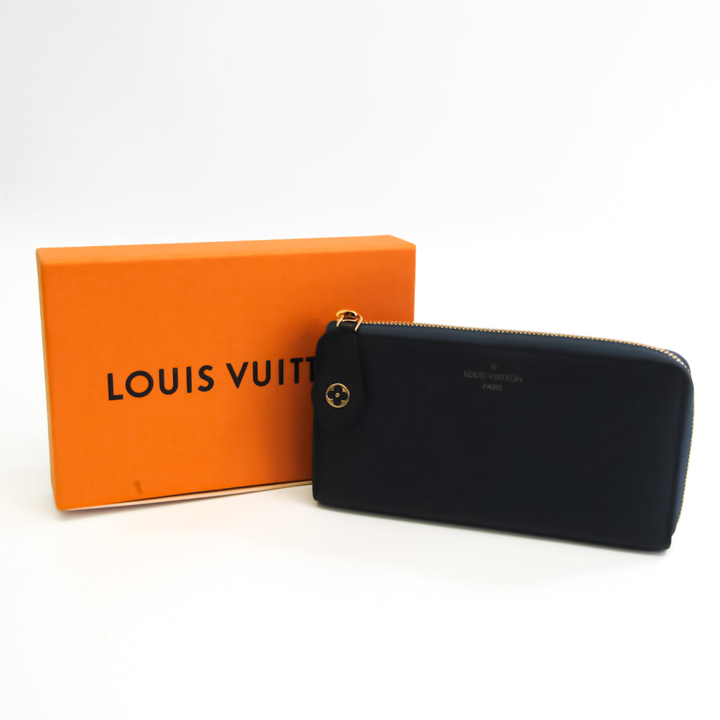 Louis Vuitton Navy Leather Portefeuille com√®te wallet accessories