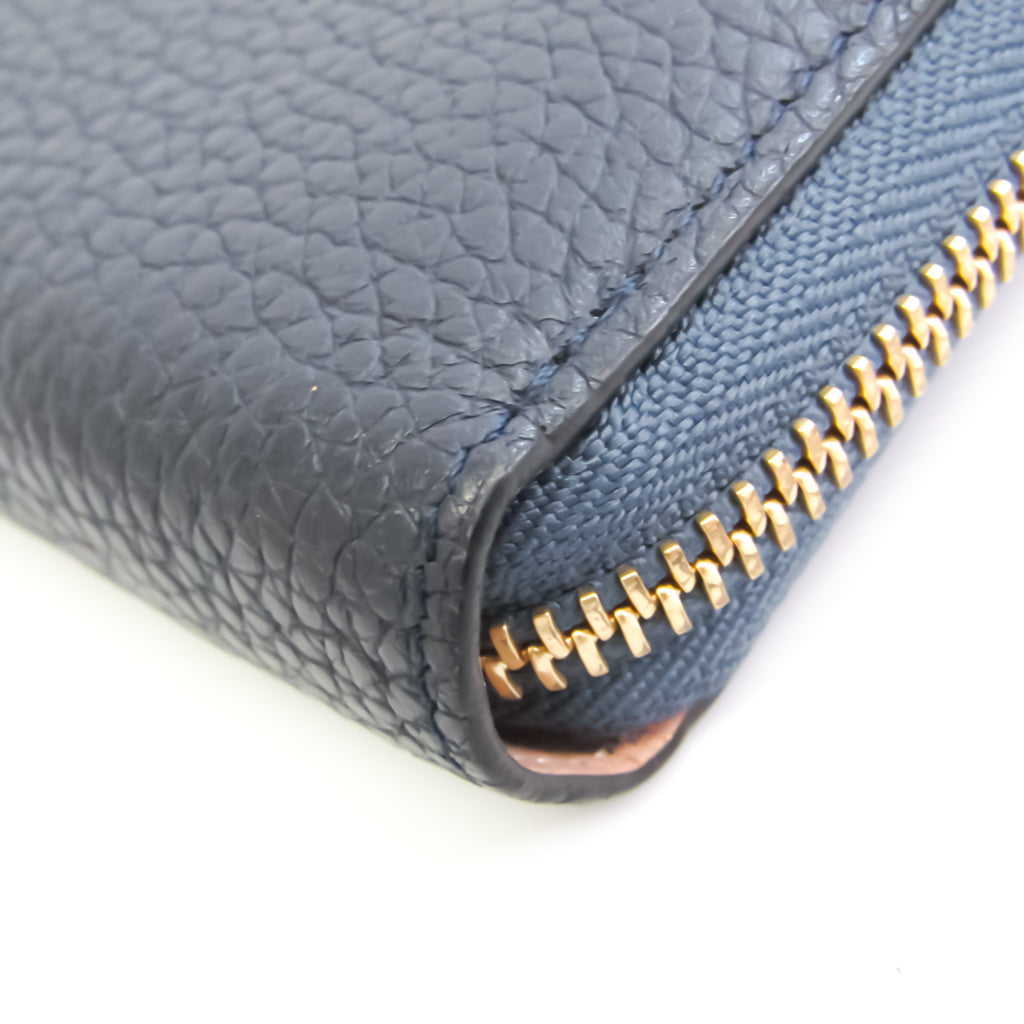 Louis Vuitton Navy Leather Portefeuille com√®te wallet accessories