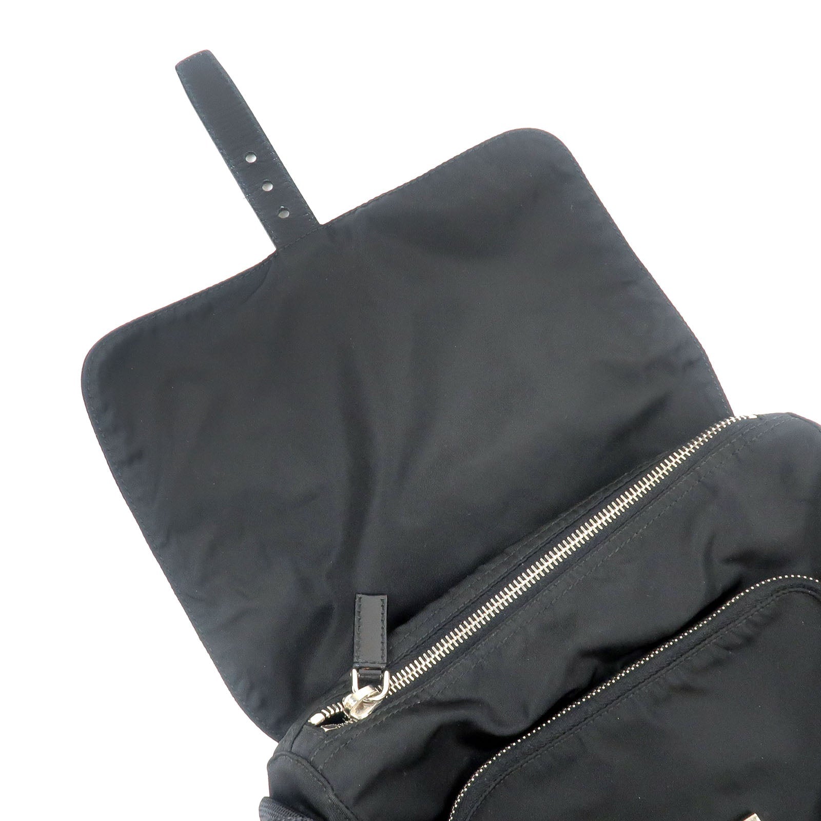 Prada Nylon Leather Shoulder Bag Black BT8994