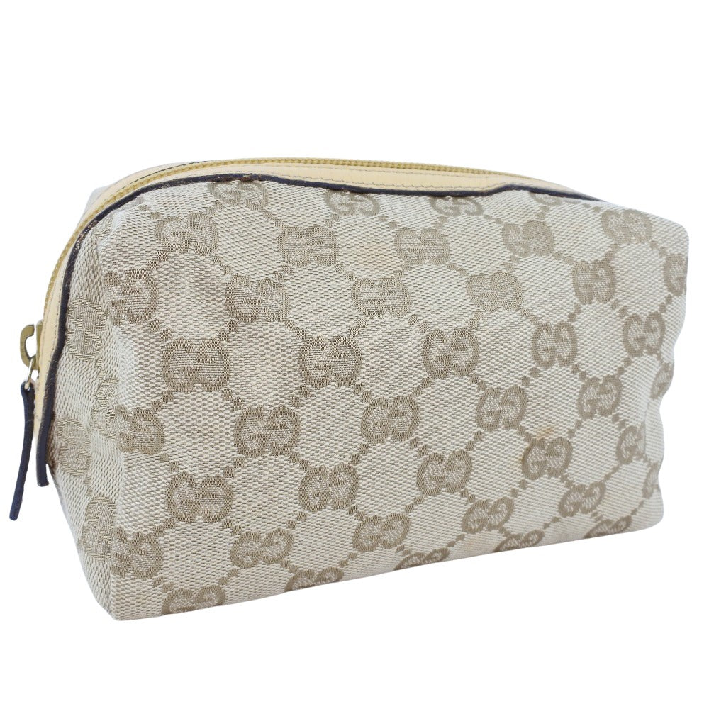 Gucci Beige Canvas GG pattern clutch accessories