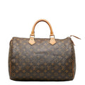 Louis Vuitton Monogram Speed 35 Handbag M41107 Brown PVC Leather  Louis Vuitton