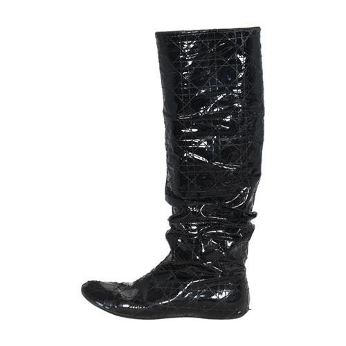 Christian Dior Patent Leather Scrunch Boots