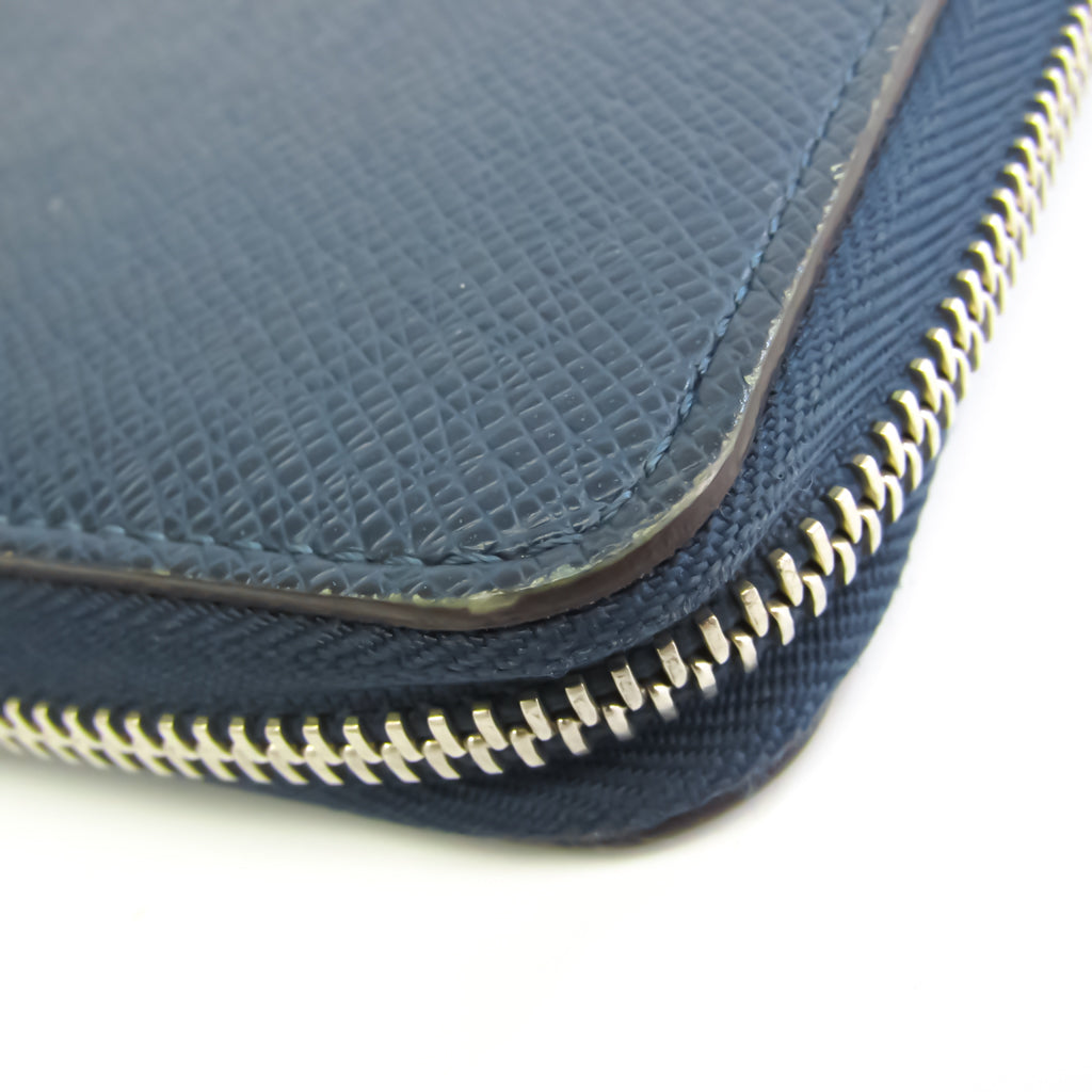Louis Vuitton Navy Leather Zippy organizer wallet accessories