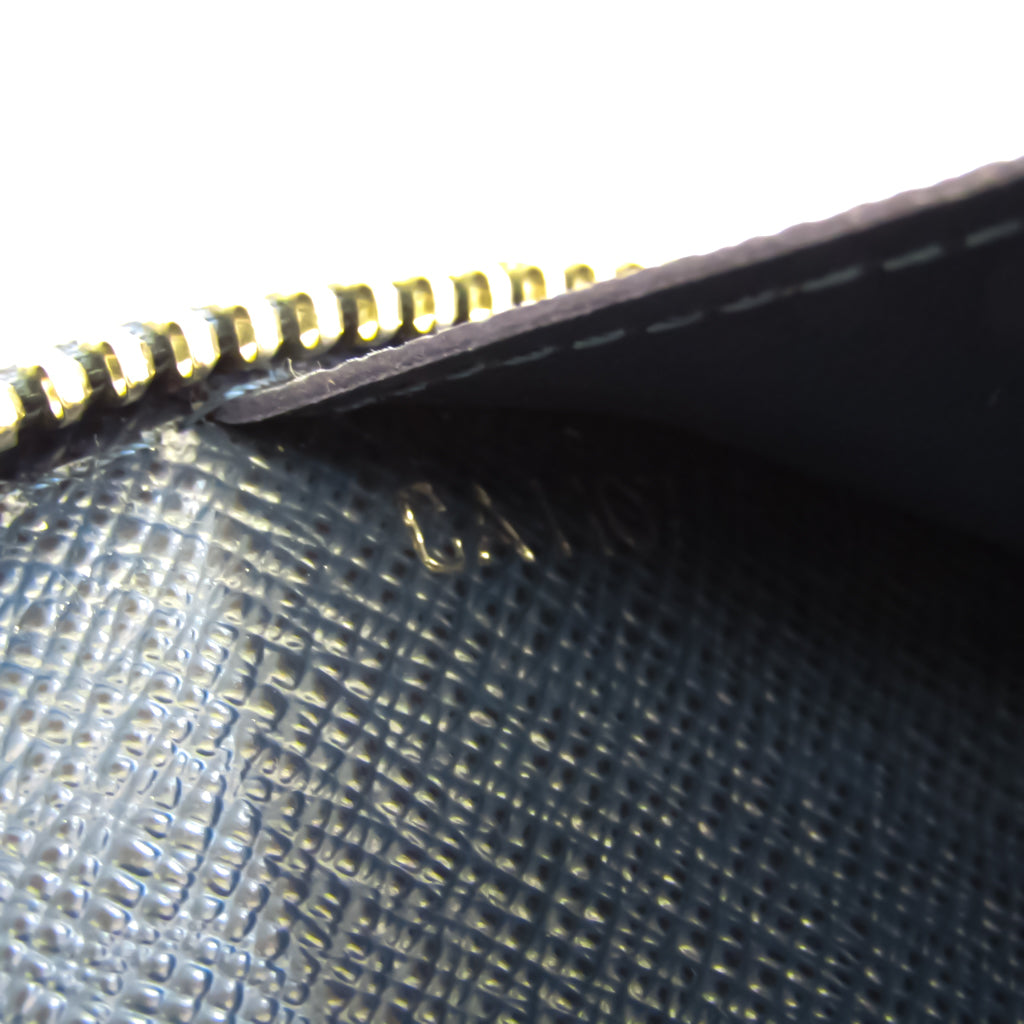 Louis Vuitton Navy Leather Zippy organizer wallet accessories