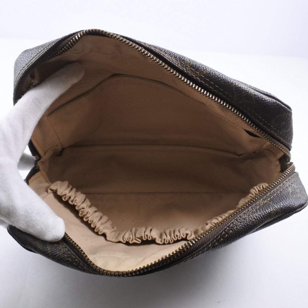 Louis Vuitton Brown Canvas Trousse de Toilette clutch bag
