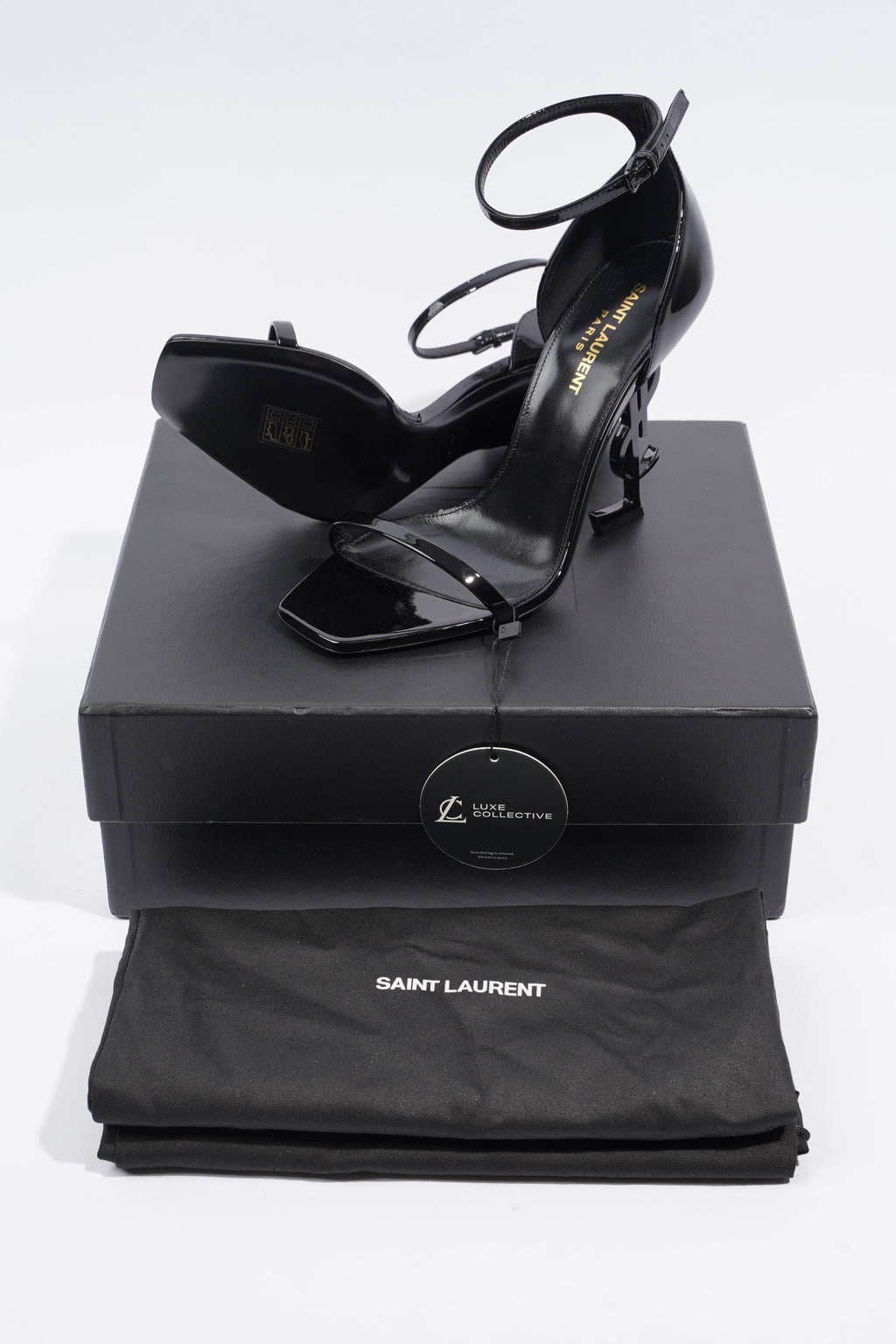 Saint Laurent Opyum 110 Black Patent Leather EU 39 UK 6