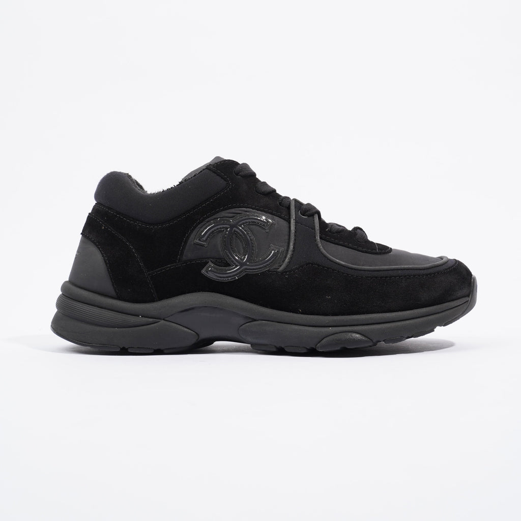 Chanel Interlocking CC Black Suede EU 38 UK 5