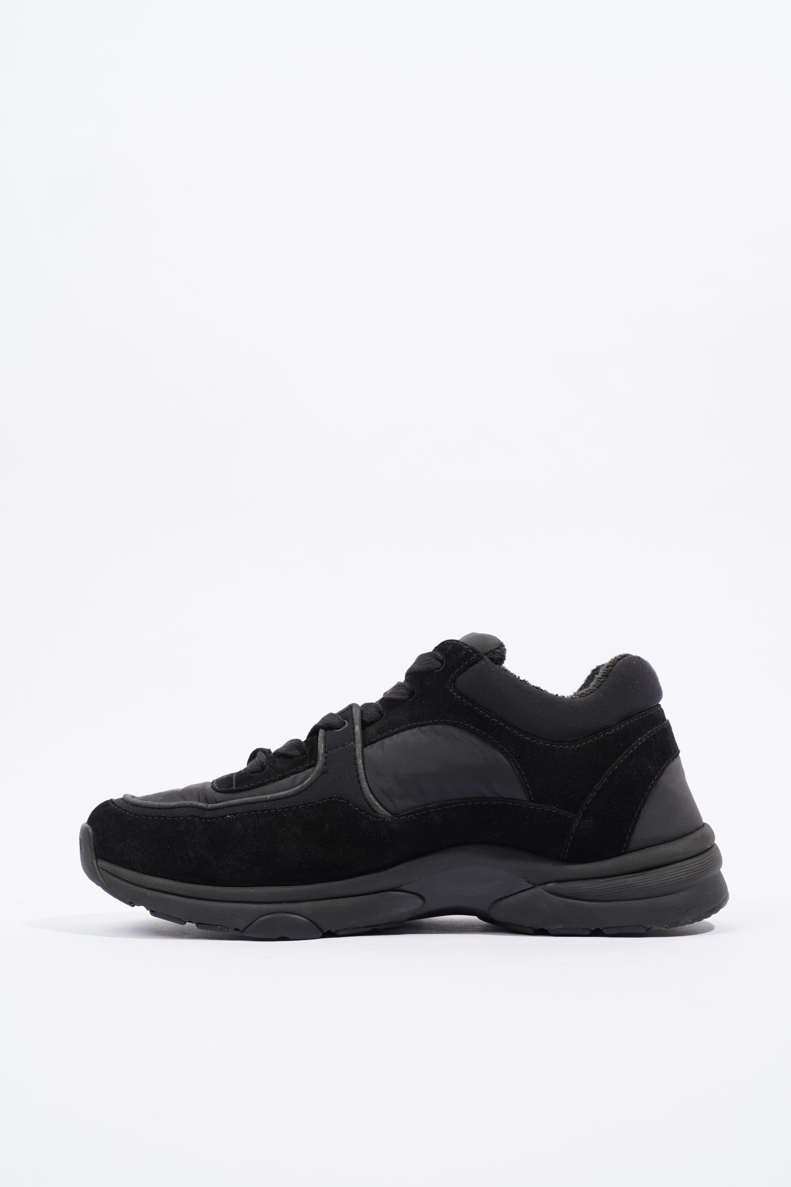 Chanel Interlocking CC Black Suede EU 38 UK 5