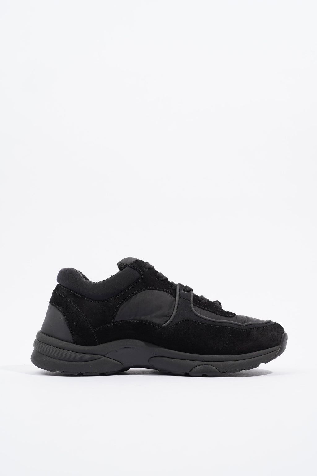 Chanel Interlocking CC Black Suede EU 38 UK 5