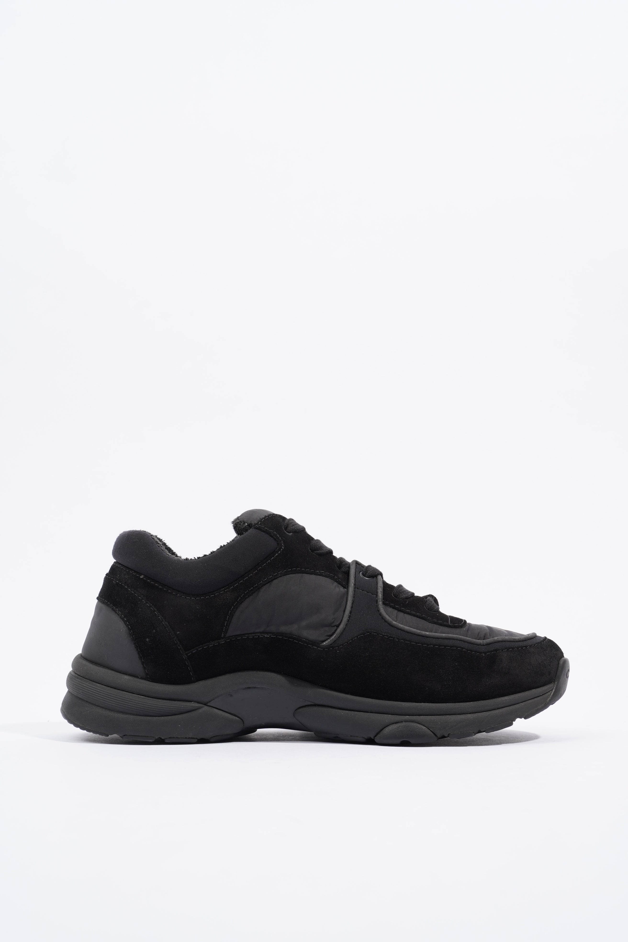 Chanel Interlocking CC Black Suede EU 38 UK 5