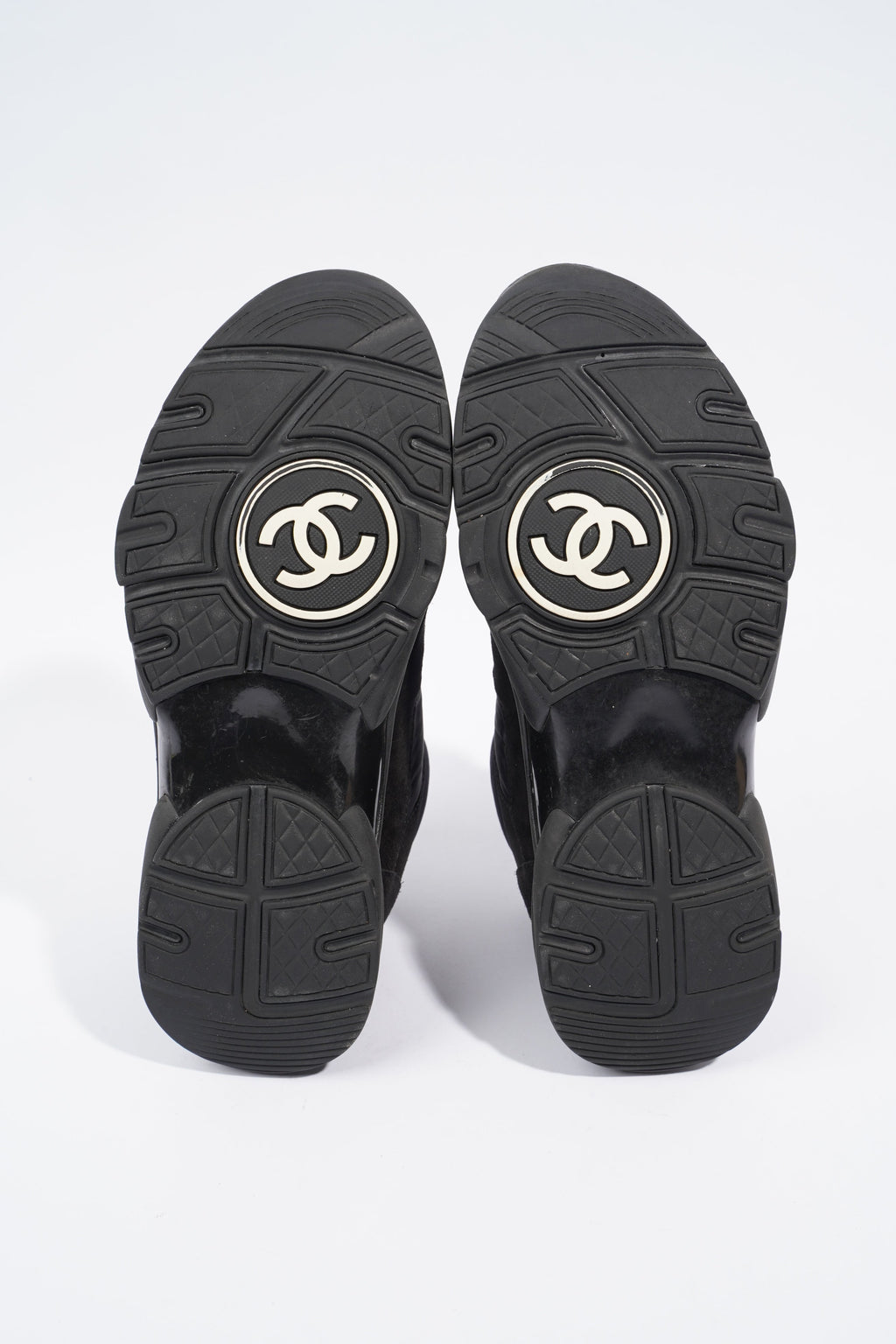 Chanel Interlocking CC Black Suede EU 38 UK 5